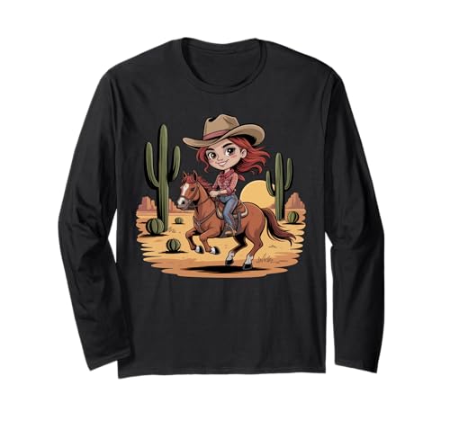 Mädchen Western Outfit Cowgirl Top Rodeo Mädchen Reiten Langarmshirt von Cowgirl Outfits For Women Western Cowgirl Outfit