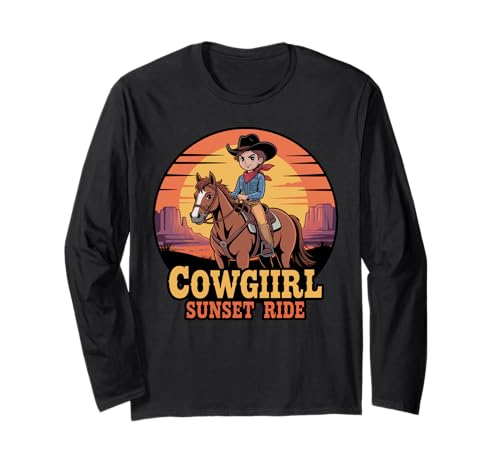 Mädchen Western Outfit Cowgirl Top Rodeo Mädchen Reiten Langarmshirt von Cowgirl Outfits For Women Western Cowgirl Outfit