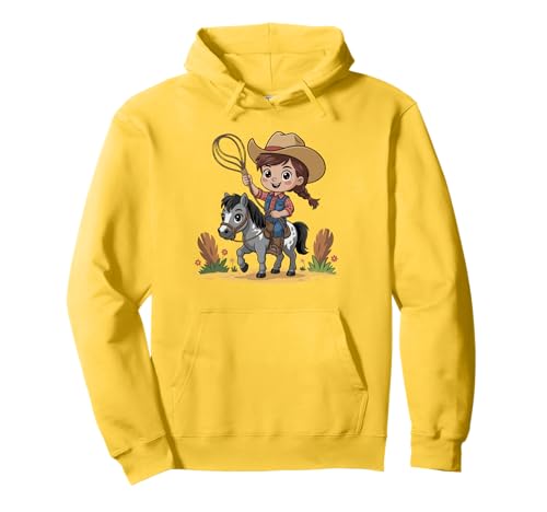Mädchen Western Outfit Cowgirl Top Rodeo Mädchen Reiten Pullover Hoodie von Cowgirl Outfits For Women Western Cowgirl Outfit