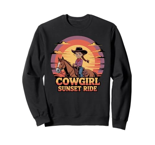 Mädchen Western Outfit Cowgirl Top Rodeo Mädchen Reiten Sweatshirt von Cowgirl Outfits For Women Western Cowgirl Outfit