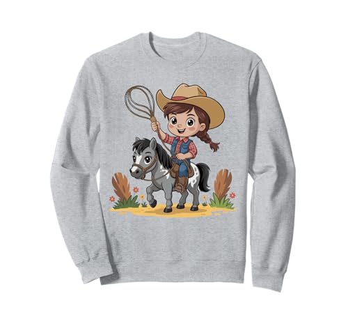 Mädchen Western Outfit Cowgirl Top Rodeo Mädchen Reiten Sweatshirt von Cowgirl Outfits For Women Western Cowgirl Outfit