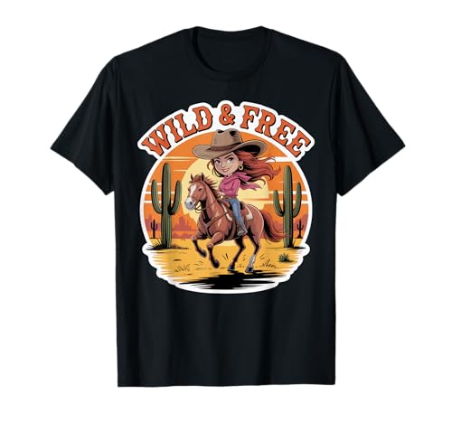 Mädchen Western Outfit Cowgirl Top Rodeo Mädchen Reiten T-Shirt von Cowgirl Outfits For Women Western Cowgirl Outfit