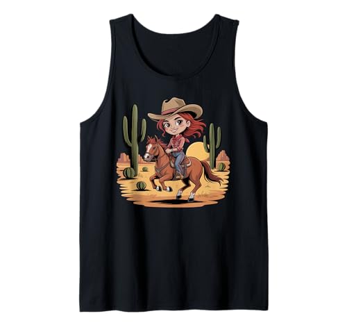 Mädchen Western Outfit Cowgirl Top Rodeo Mädchen Reiten Tank Top von Cowgirl Outfits For Women Western Cowgirl Outfit