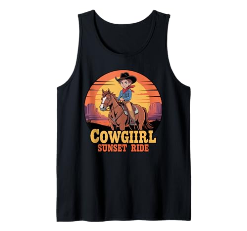 Mädchen Western Outfit Cowgirl Top Rodeo Mädchen Reiten Tank Top von Cowgirl Outfits For Women Western Cowgirl Outfit
