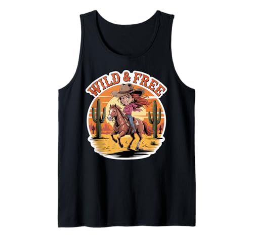 Mädchen Western Outfit Cowgirl Top Rodeo Mädchen Reiten Tank Top von Cowgirl Outfits For Women Western Cowgirl Outfit
