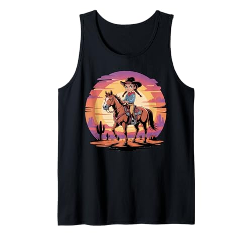 Mädchen Western Outfit Cowgirl Top Rodeo Mädchen Reiten Tank Top von Cowgirl Outfits For Women Western Cowgirl Outfit