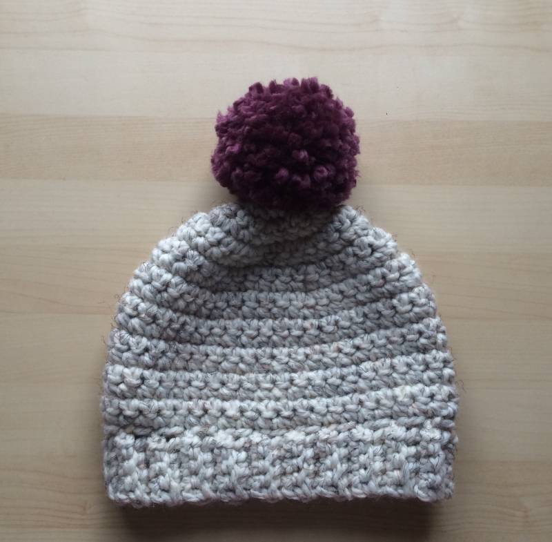 Grobstrick Bommel Strickmütze Mit Weizen-Basis von CowlAtTheMoonChi