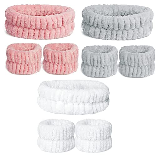 9 Stück Spa Gesichts Stirnband Handgelenk Waschband Set, Mikrofaser Gesichts Makeup Stirnbänder, Handgelenk Waschband Saugfähige Schweißband Gesicht Band für Make-up Bad Frauen Mädchen 9 Stück Spa Gesichts Stirnband Handgelenk Waschband Set, Mikrofaser Gesichts Makeup Stirnbänder, Handgelenk Waschband Saugfähige Schweißband Gesicht Band für Make-up Bad Frauen Mädchen von Coyanyu