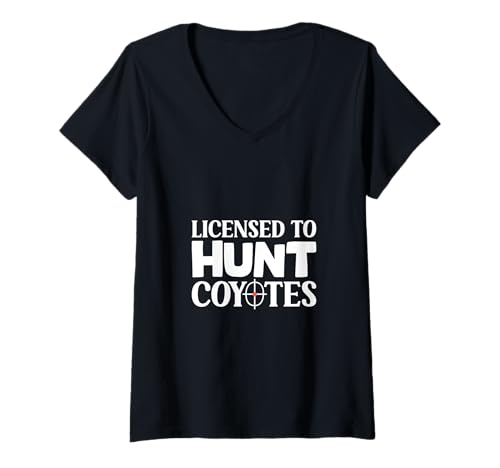 Damen Lizenzierte Coyotejagd T-Shirt mit V-Ausschnitt Damen Lizenzierte Coyotejagd T-Shirt mit V-Ausschnitt von Coyote Hunting Designs
