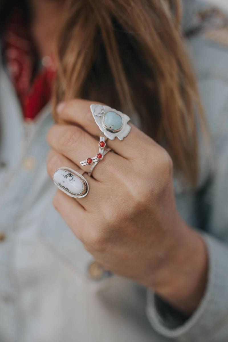 Korallen Ring Aus 925Er Silber Korallen Ring Aus 925Er Silber von CoyoteHighway