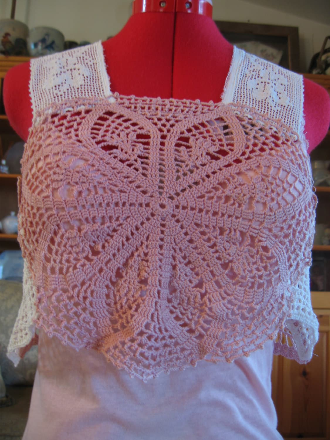 Upcycling Top - Häkeltop Upcycled Ooak von CoyoteWoodWorks