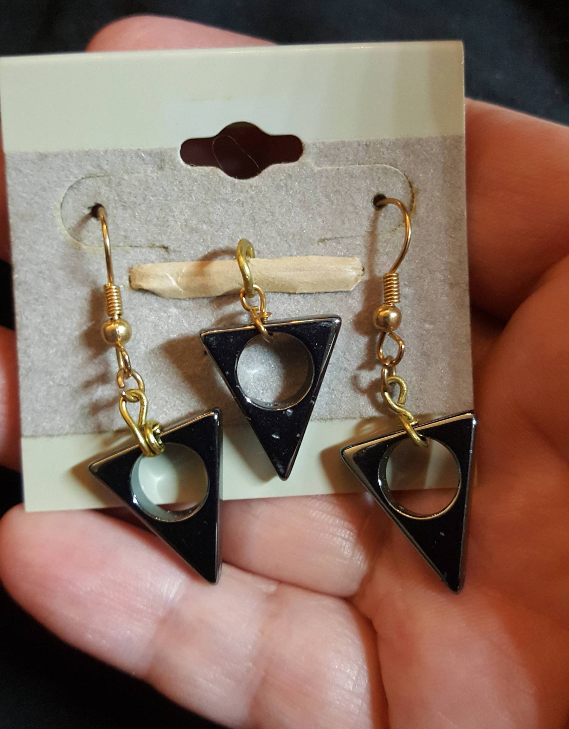 Hämatit Ohrringe Und Halskette Im Set von CoyotesDenCrafts