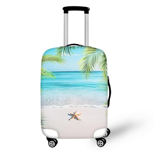 Cozeyat Strand-Seestern-Gepäckabdeckung, elastisch, waschbar, Stretch-Koffer-Schutz, kratzfest, Reisekoffer-Abdeckung für Kinder und Erwachsene, Größe S (63,5 - 71,1 cm) von Cozeyat