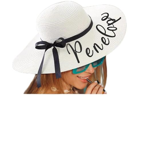 Cozifitgear Personalisierter Strandhut, Damen-Sonnenhut für den Strand, individuelles Visier mit Namen und Text, individueller Strandhut für Sonnenschutz, Personalisierter Strandhut, Medium von Cozifitgear