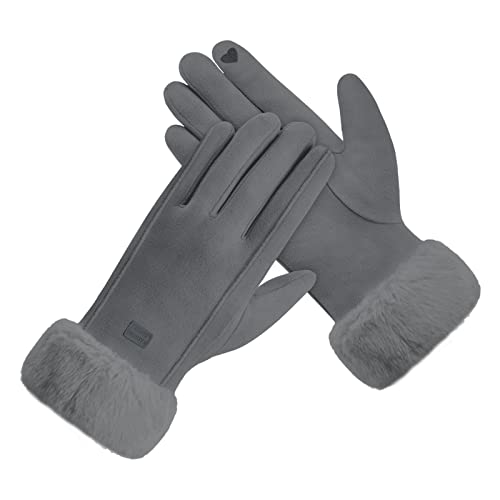 Cozlly Damen Winter Handschuhe, Touchscreen Handschuhe, Outdoor Winterhandschuhe Damen, Warmer Plüsch Handschuh Gefüttert Winddicht Handschuhe, Dicke Warme Winddichte Winterhandschuhe Frauen Mädchen von Cozlly