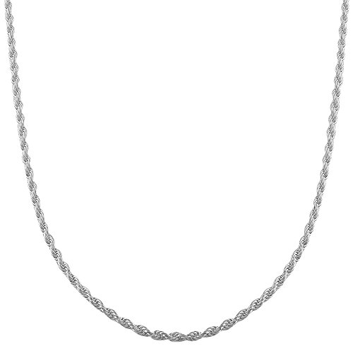 COZMOS Feine Silberkette Kordelkette Seilkette Halskette Kette Collier Armband Fußkette 925 Silber Sterling 1mm - 15, 20, 25, 30, 35, 40, 45, 50, 55, 60, 65, 70, 75, 80, 85, 90, 95, 100cm COZMOS Feine Silberkette Kordelkette Seilkette Halskette Kette Collier Armband Fußkette 925 Silber Sterling 1mm - 15, 20, 25, 30, 35, 40, 45, 50, 55, 60, 65, 70, 75, 80, 85, 90, 95, 100cm von Cozmos - Kette