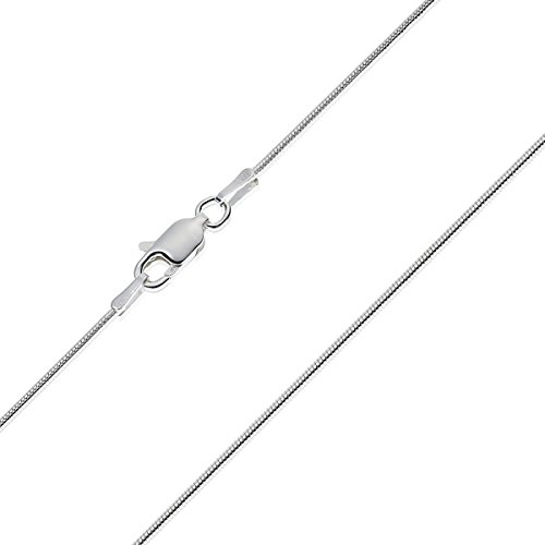 COZMOS Feine Silberkette Schlangenkette Halskette Kette Collier Armband Fußkette 925 Silber Sterling 1mm - 15, 20, 25, 30, 35, 40, 45, 50, 55, 60, 65, 70, 75, 80, 85, 90, 95, 100cm von Cozmos - Kette