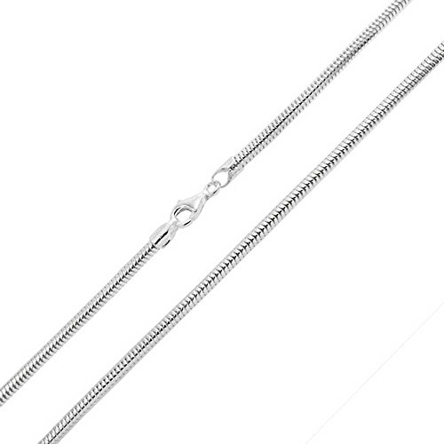 COZMOS Feine Silberkette Schlangenkette Halskette Kette Collier Armband Fußkette 925 Silber Sterling 2mm - 15, 20, 25, 30, 35, 40, 45, 50, 55, 60, 65, 70, 75, 80, 85, 90, 95, 100cm von Cozmos - Kette