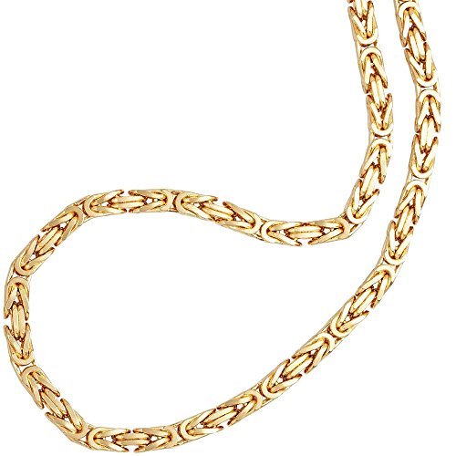 Feine Silberkette Byzantiner Königskette Halskette Kette Collier Armband Fußkette 925 Silber Sterling 14K Goldkette Gold Kette vergoldet 2mm - 15 20 25 30 35 40 45 50 55 60 65 70 75 80 85 90 95 100cm von Cozmos - Kette