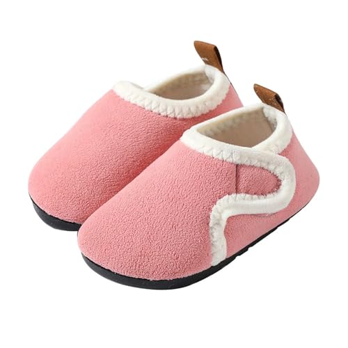 Cozozn Hausschuhe kinder Mädchen Winterschuhe Bodensocken Winter Wärme Plüsch Pantoffeln Indoor Home Rutschfeste Weite Leicht Girls Slippers, Rosa, Größe 26/27 EU = 28/29 CN von Cozozn