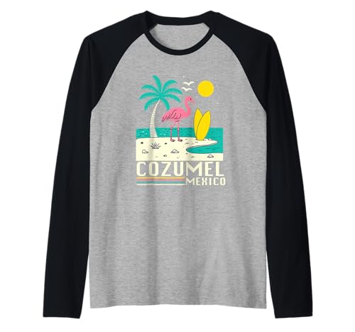 Cozumel Mexiko Souvenir Urlaub Reise Männer Frauen Erinnerung Raglan von Cozumel Mexico Reminder Souvenir