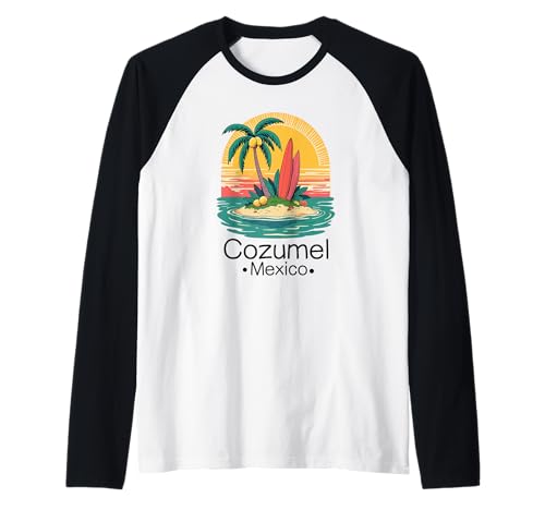 Cozumel Mexiko Souvenir Urlaub Reise Männer Frauen Erinnerung Raglan von Cozumel Mexico Reminder Souvenir