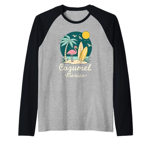 Cozumel Mexiko Souvenir Urlaub Reise Männer Frauen Erinnerung Raglan von Cozumel Mexico Reminder Souvenir