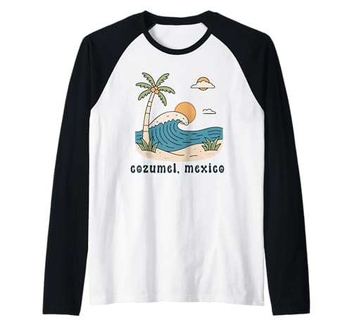 Cozumel Mexiko Souvenir Urlaub Reise Männer Frauen Erinnerung Raglan von Cozumel Mexico Reminder Souvenir