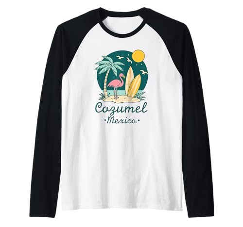 Cozumel Mexiko Souvenir Urlaub Reise Männer Frauen Erinnerung Raglan von Cozumel Mexico Reminder Souvenir