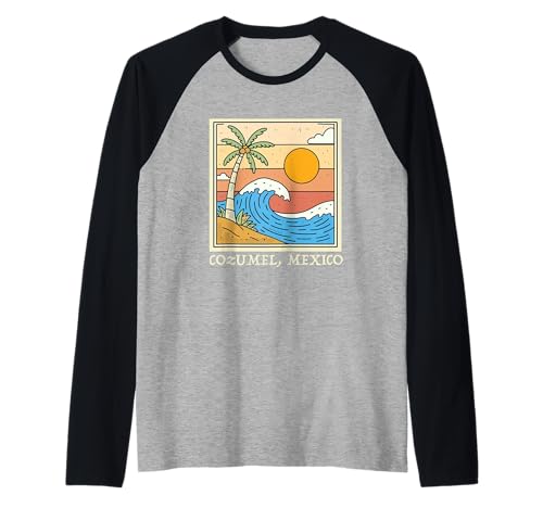 Cozumel Mexiko Souvenir Urlaub Reise Männer Frauen Erinnerung Raglan von Cozumel Mexico Reminder Souvenir