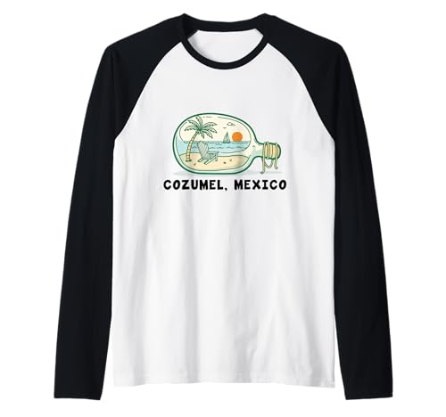 Souvenir von Cozumel Mexiko Urlaub Reisen Männer Frauen Raglan von Cozumel Mexico Reminder Souvenir