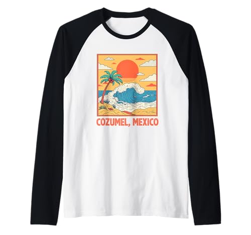 Souvenir von Cozumel Mexiko Urlaub Reisen Männer Frauen Raglan von Cozumel Mexico Reminder Souvenir