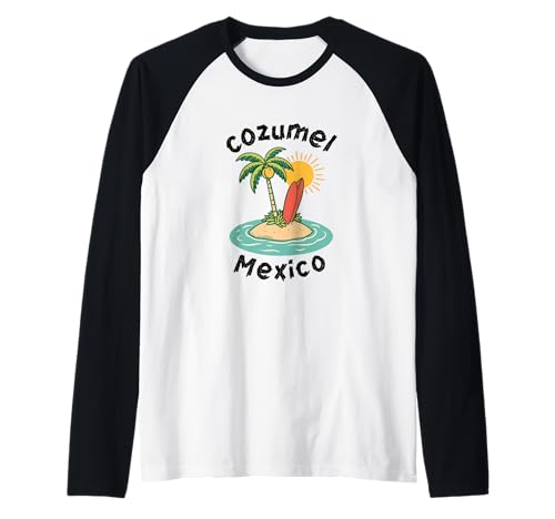 Souvenir von Cozumel Mexiko Urlaub Reisen Männer Frauen Raglan von Cozumel Mexico Reminder Souvenir