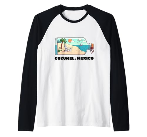 Souvenir von Cozumel Mexiko Urlaub Reisen Männer Frauen Raglan von Cozumel Mexico Reminder Souvenir