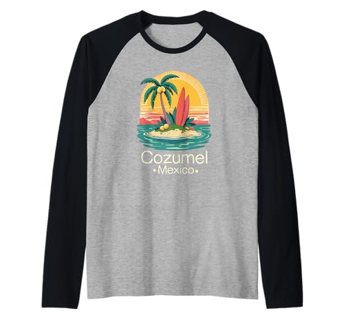 Souvenir von Cozumel Mexiko Urlaub Reisen Männer Frauen Raglan von Cozumel Mexico Reminder Souvenir