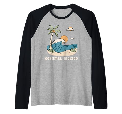 Souvenir von Cozumel Mexiko Urlaub Reisen Männer Frauen Raglan von Cozumel Mexico Reminder Souvenir