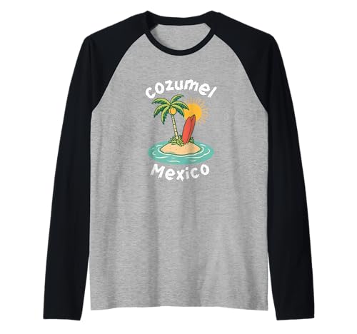 Souvenir von Cozumel Mexiko Urlaub Reisen Männer Frauen Raglan von Cozumel Mexico Reminder Souvenir