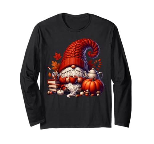 Fall Coffee GNOME Dad for Women Fall Vibes for Coffee Lover Langarmshirt Fall Coffee GNOME Dad for Women Fall Vibes for Coffee Lover Langarmshirt von Cozy Autumn Fall Must Haves For Coffee Lovers