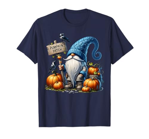 Autumn GNOME with Pumpkin Patch Sign and Crows Fall Vibes T-Shirt von Cozy Autumn Fall Must Haves For Gnome Lovers