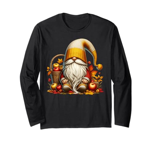 Hello Fall GNOME Dad for Women Fall Apple Decor for Gardener Langarmshirt von Cozy Autumn Fall Must Haves For Gnome Lovers