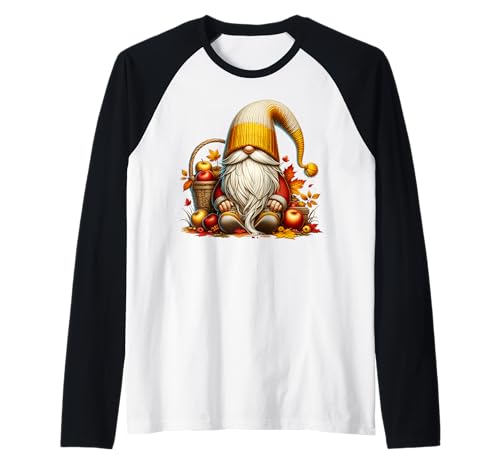 Hello Fall GNOME Dad for Women Fall Apple Decor for Gardener Raglan von Cozy Autumn Fall Must Haves For Gnome Lovers