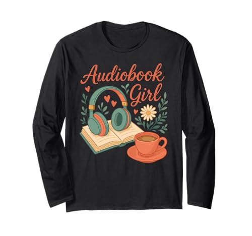 Hörbuch Mädchen Cozy Book Kopfhörer Kaffee Lesen Liebe Langarmshirt Hörbuch Mädchen Cozy Book Kopfhörer Kaffee Lesen Liebe Langarmshirt von Cozy Chapter Apparel