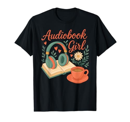 Hörbuch Mädchen Cozy Book Kopfhörer Kaffee Lesen Liebe T-Shirt Hörbuch Mädchen Cozy Book Kopfhörer Kaffee Lesen Liebe T-Shirt von Cozy Chapter Apparel