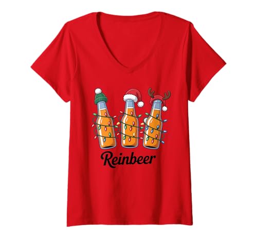 Damen Weihnachtsbier, lustiges Reinbier, Trinken, Humor, Getränk, Weihnachten T-Shirt mit V-Ausschnitt Damen Weihnachtsbier, lustiges Reinbier, Trinken, Humor, Getränk, Weihnachten T-Shirt mit V-Ausschnitt von Cozy Christmas Men Women Apparel Clothes Ideas