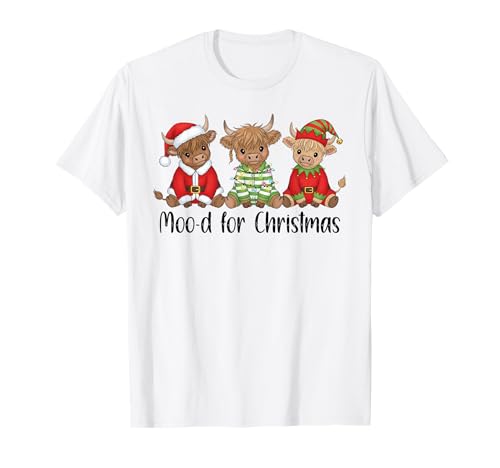 Lustige Weihnachten Schottische Hochlandkuh Männer Frauen Kinder Xmas T-Shirt Lustige Weihnachten Schottische Hochlandkuh Männer Frauen Kinder Xmas T-Shirt von Cozy Christmas Men Women Apparel Clothes Ideas