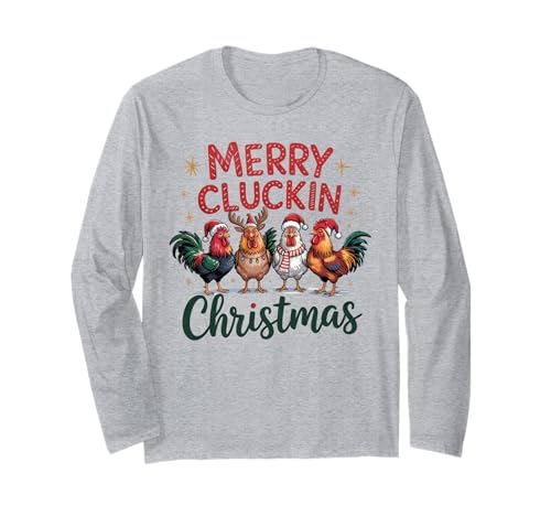 Lustiges Huhn für Männer Frauen Kinder Weihnachten Langarmshirt von Cozy Christmas Men Women Apparel Clothes Ideas