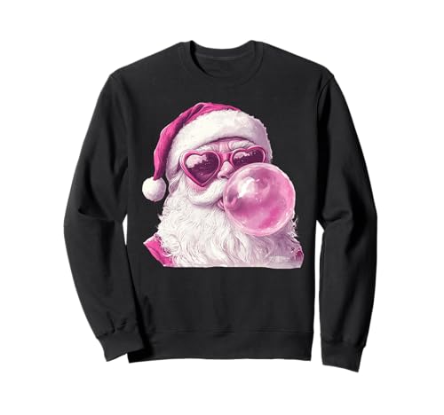Santa Bubble Gum Weihnachten Herren Damen Kinder Xmas Pink Santa Sweatshirt von Cozy Christmas Men Women Apparel Clothes Ideas
