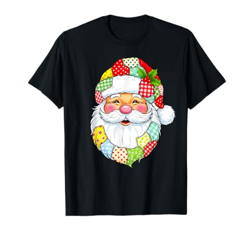 Weihnachten Weihnachtsmann Patchwork Vintage Männer Frauen Kinder Xmas T-Shirt Weihnachten Weihnachtsmann Patchwork Vintage Männer Frauen Kinder Xmas T-Shirt von Cozy Christmas Men Women Apparel Clothes Ideas