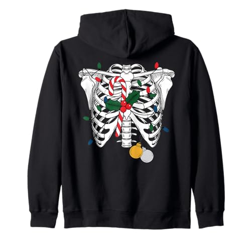 Weihnachtliches Skelett-Rippkäfig für Herren und Damen, lustiges Weihnachtskostüm Kapuzenjacke von Cozy Christmas Men Women Apparel Clothes Ideas