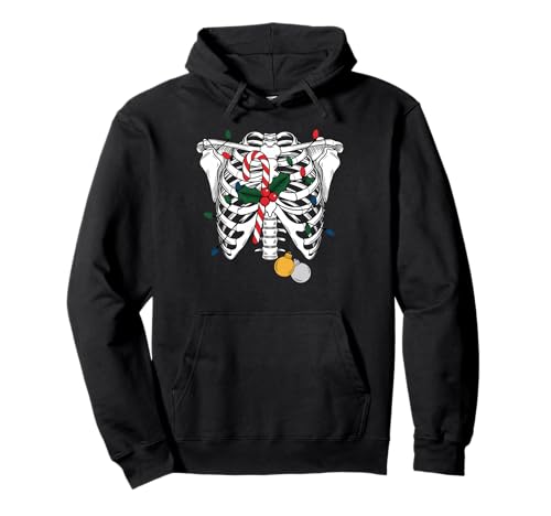 Weihnachtliches Skelett-Rippkäfig für Herren und Damen, lustiges Weihnachtskostüm Pullover Hoodie von Cozy Christmas Men Women Apparel Clothes Ideas